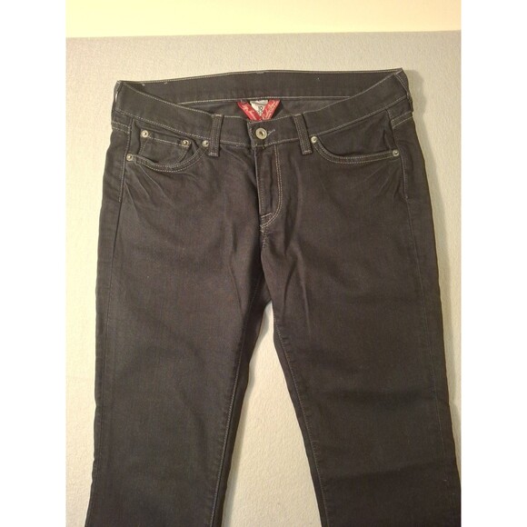 Lucky Brand Jeans Zoe Women's 10/30 Black Straight Stretch Cowgirl Mom 34/33 - Picture 2 of 15